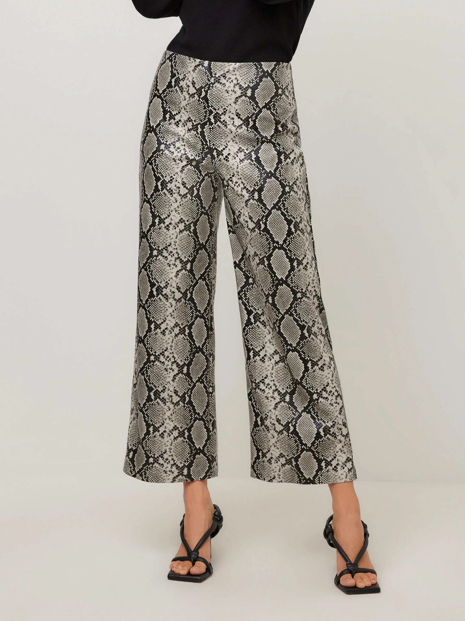 Kelly Cropped Pants - Snake Print