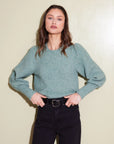 Lia Shirred Sweater - Mist