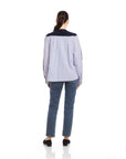 Celine Mixed Media Cardi - Navy