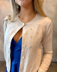 Pointelle Cardigan - Oatmeal