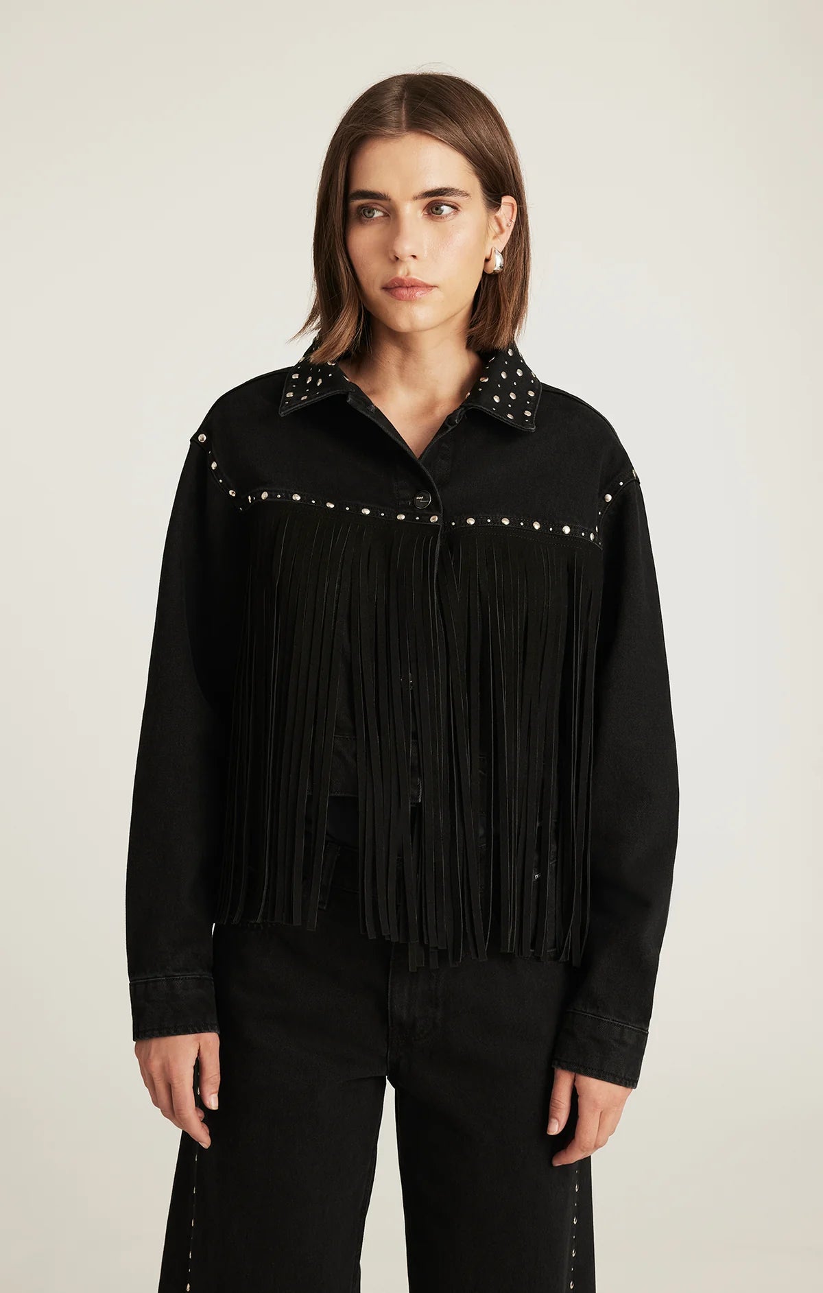 Jenna Fringe Denim Jacket