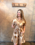 Cynthia Dress - Mocha Frond