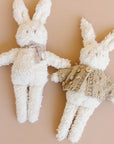 Taupe Velvet Bow Bunny