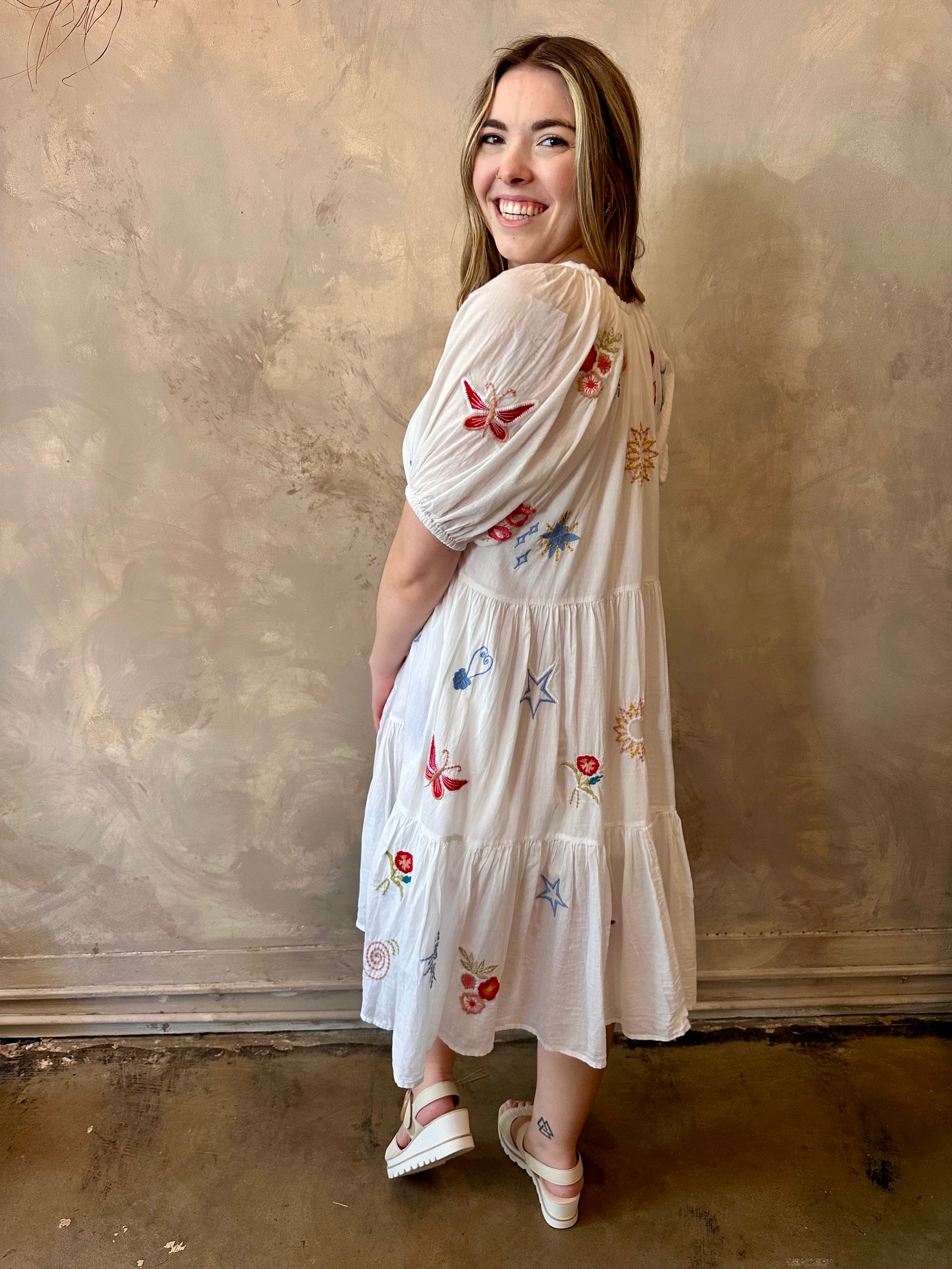 Aryn Embroidered Dress