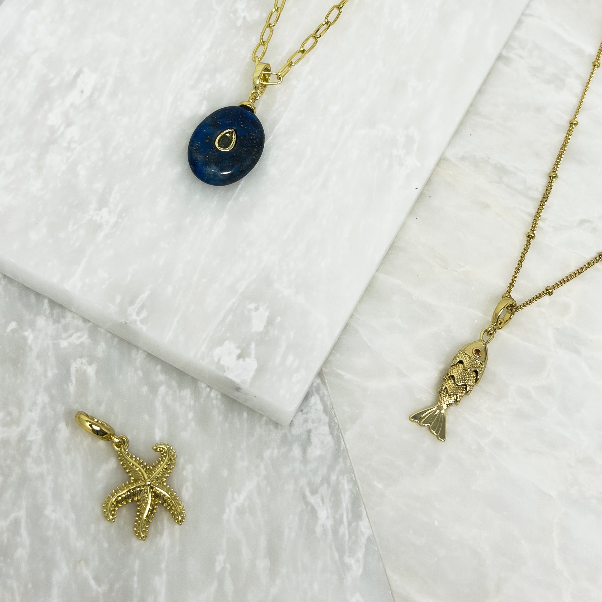 Figgy Curling Starfish Charm