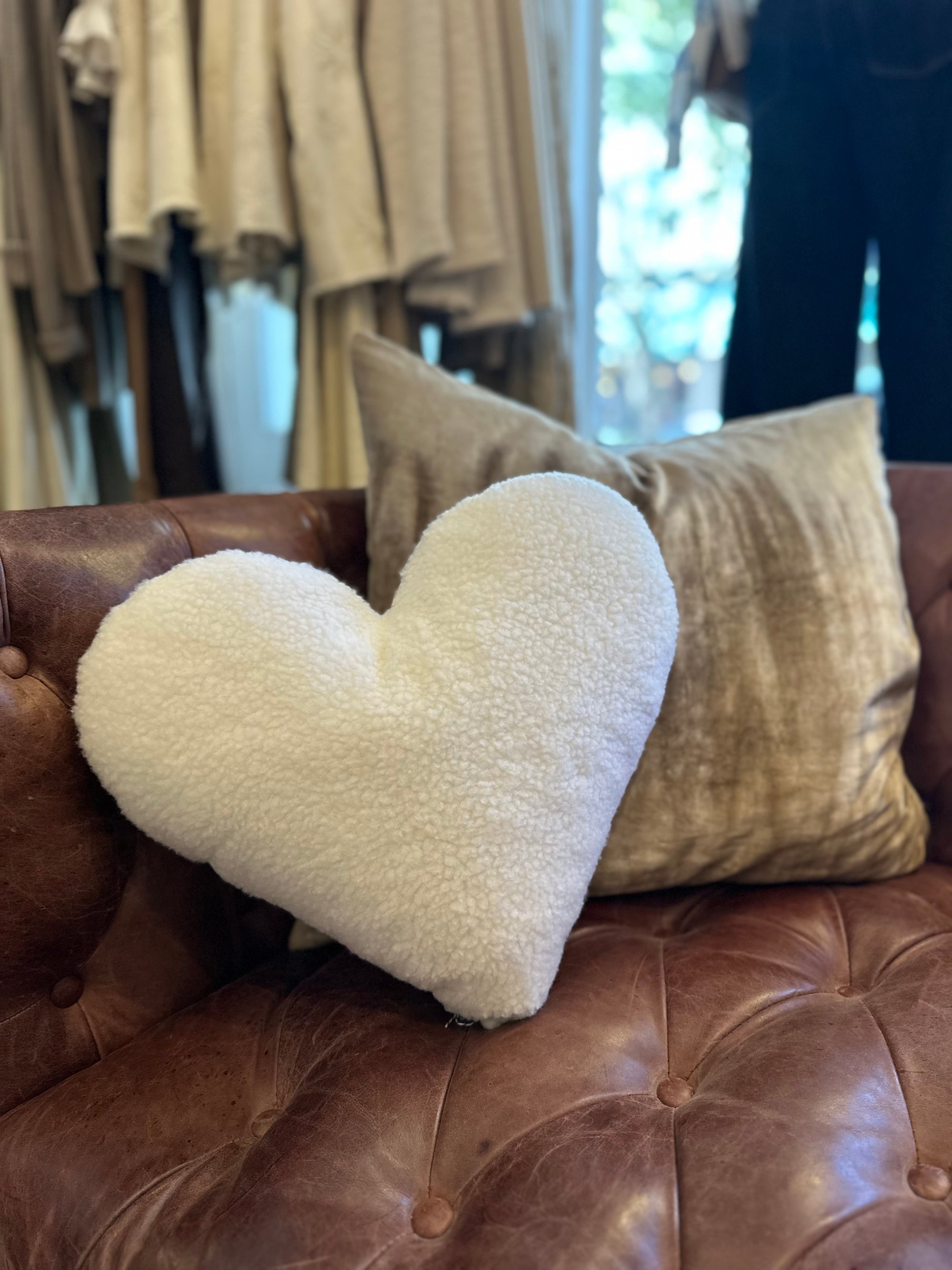 Heart Pillow - Ivory