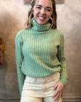 Claudia Turtleneck Sweater - Sage