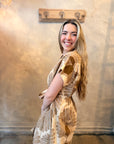 Cynthia Dress - Mocha Frond