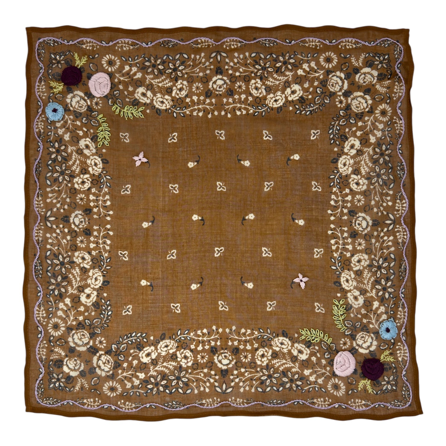 Embroidered Bandana - Hide