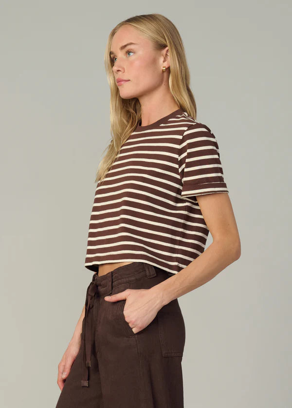 Boxy Tee - Brown &amp; Sand