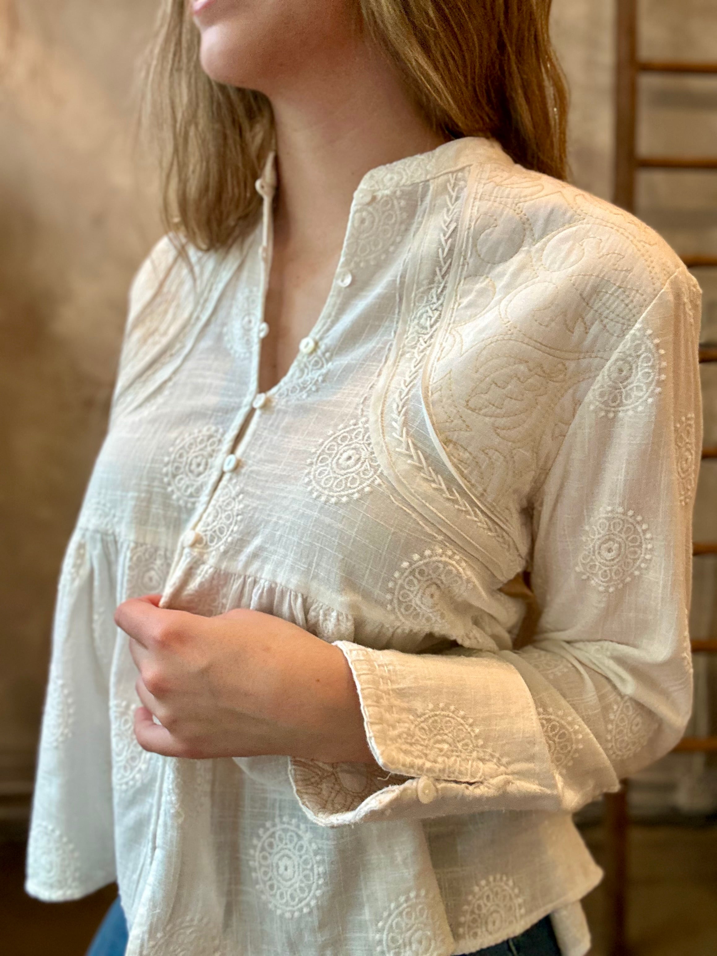 Ariana Blouse - Mosaique – Terra Cotta Savannah
