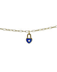 TCP Blue Heart Lock Charm