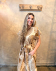 Cynthia Dress - Mocha Frond