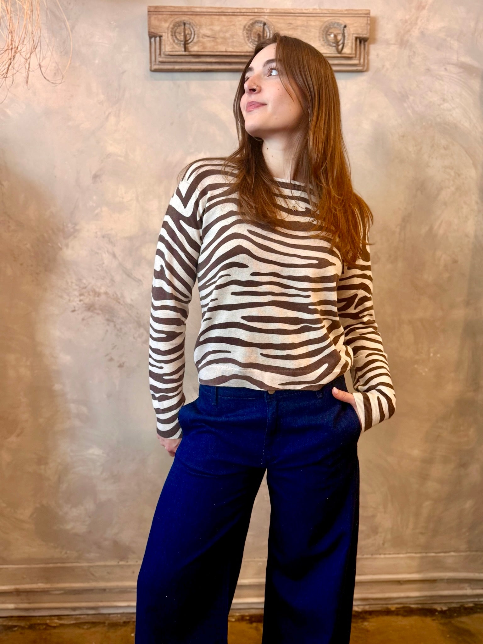 Tiger Stripe Sweater - Oat