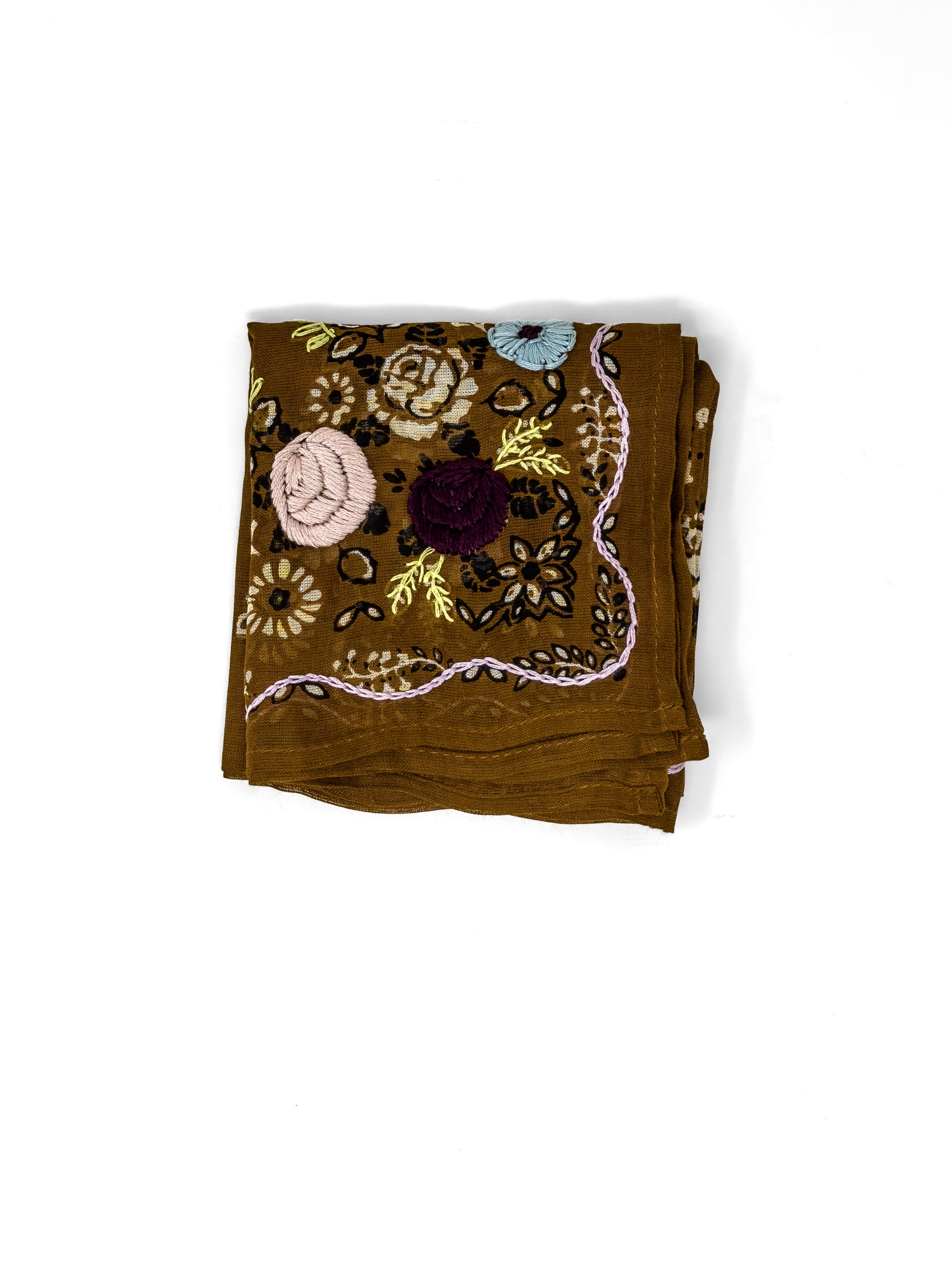 Embroidered Bandana - Hide
