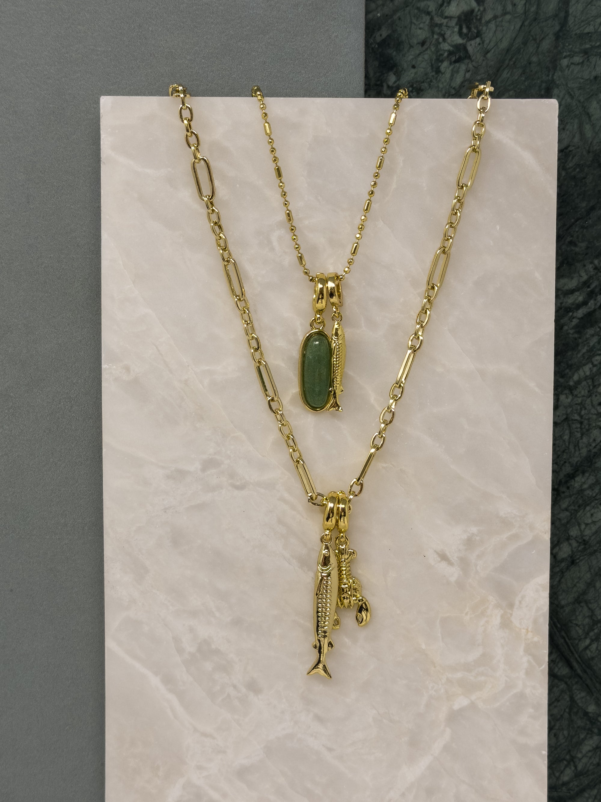 Figgy Green Aventurine Oblong Charm