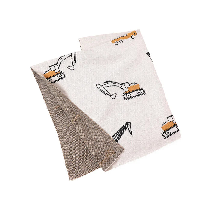 Jacquard Baby Blanket - Construction Trucks