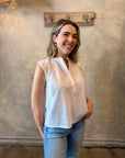 Mila Top - White Eyelet