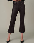 Callie Bootcut Crop - Coated Chocolate