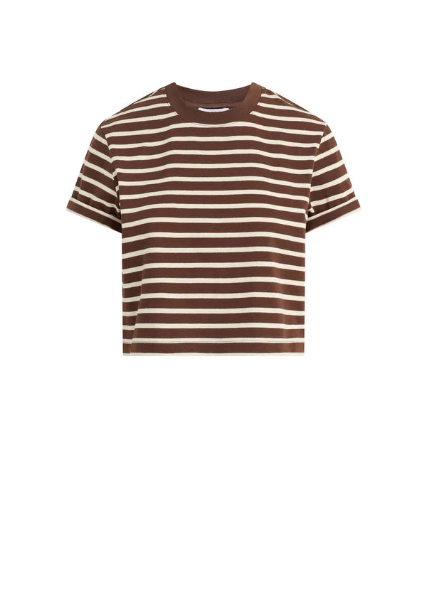 Boxy Tee - Brown &amp; Sand