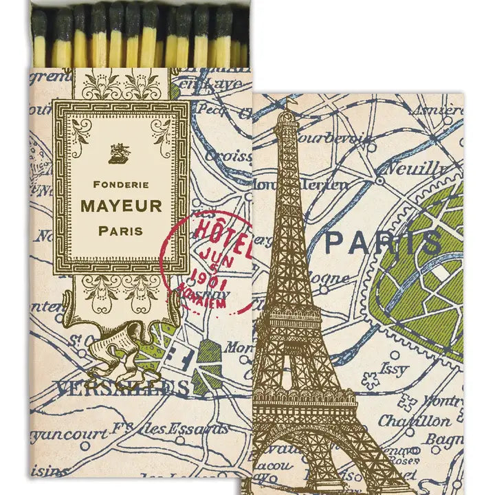 Matchbox - Map of Paris – Terra Cotta Savannah
