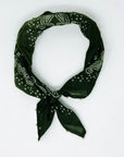 Print & Beaded Bandana - Forrest Green