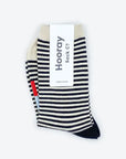 Cole Black & White Striped Sock