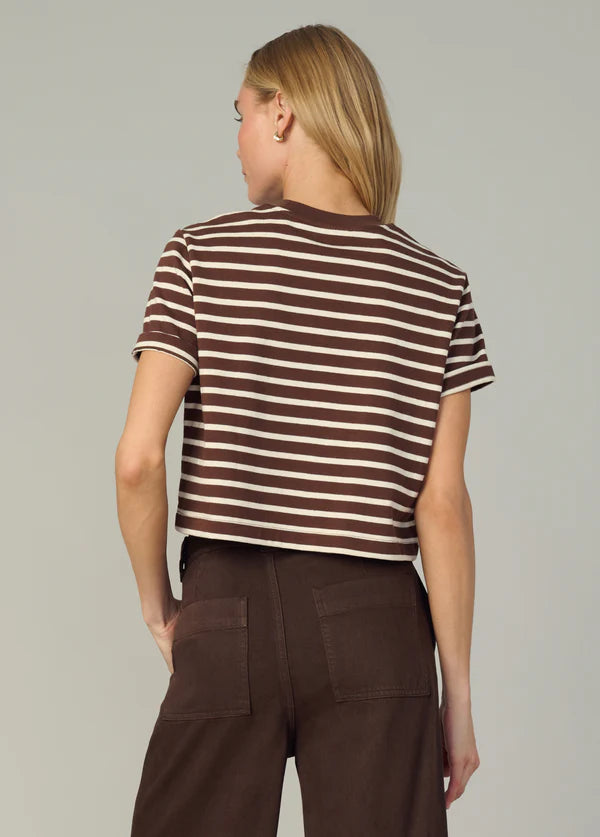 Boxy Tee - Brown &amp; Sand