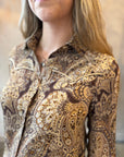 Florence Blouse - Khaki Paisley