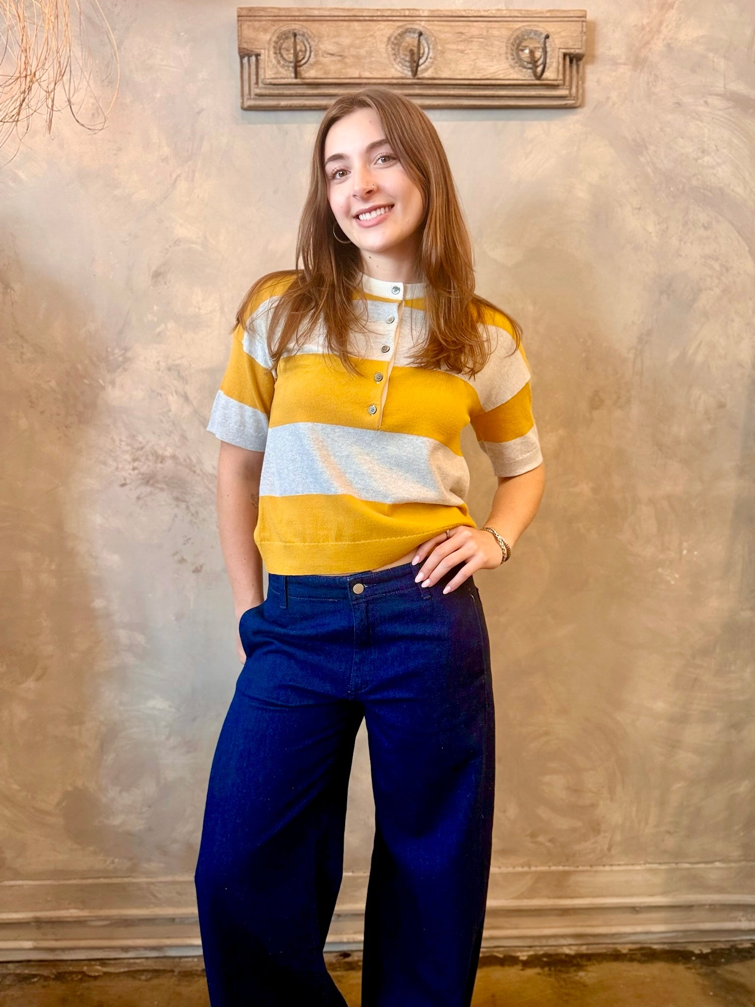 Rugby Stripe Polo - Harvest