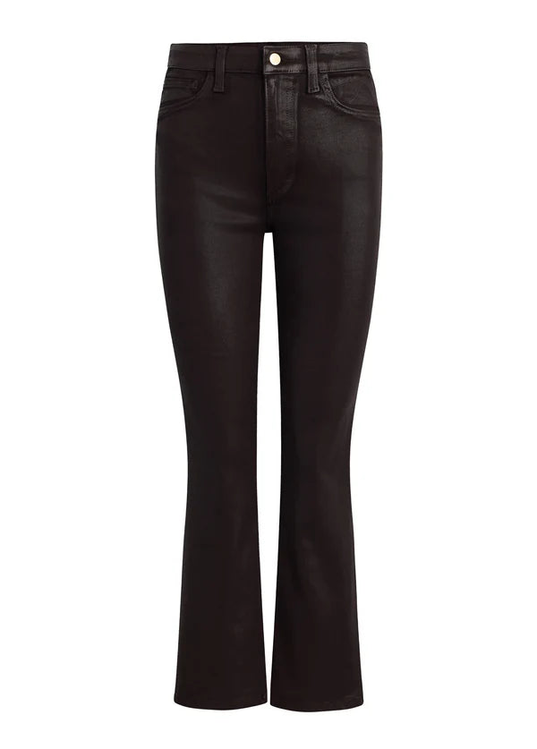 Callie Bootcut Crop - Coated Chocolate