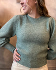 Lia Shirred Sweater - Mist