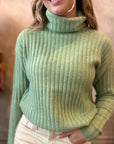 Claudia Turtleneck Sweater - Sage