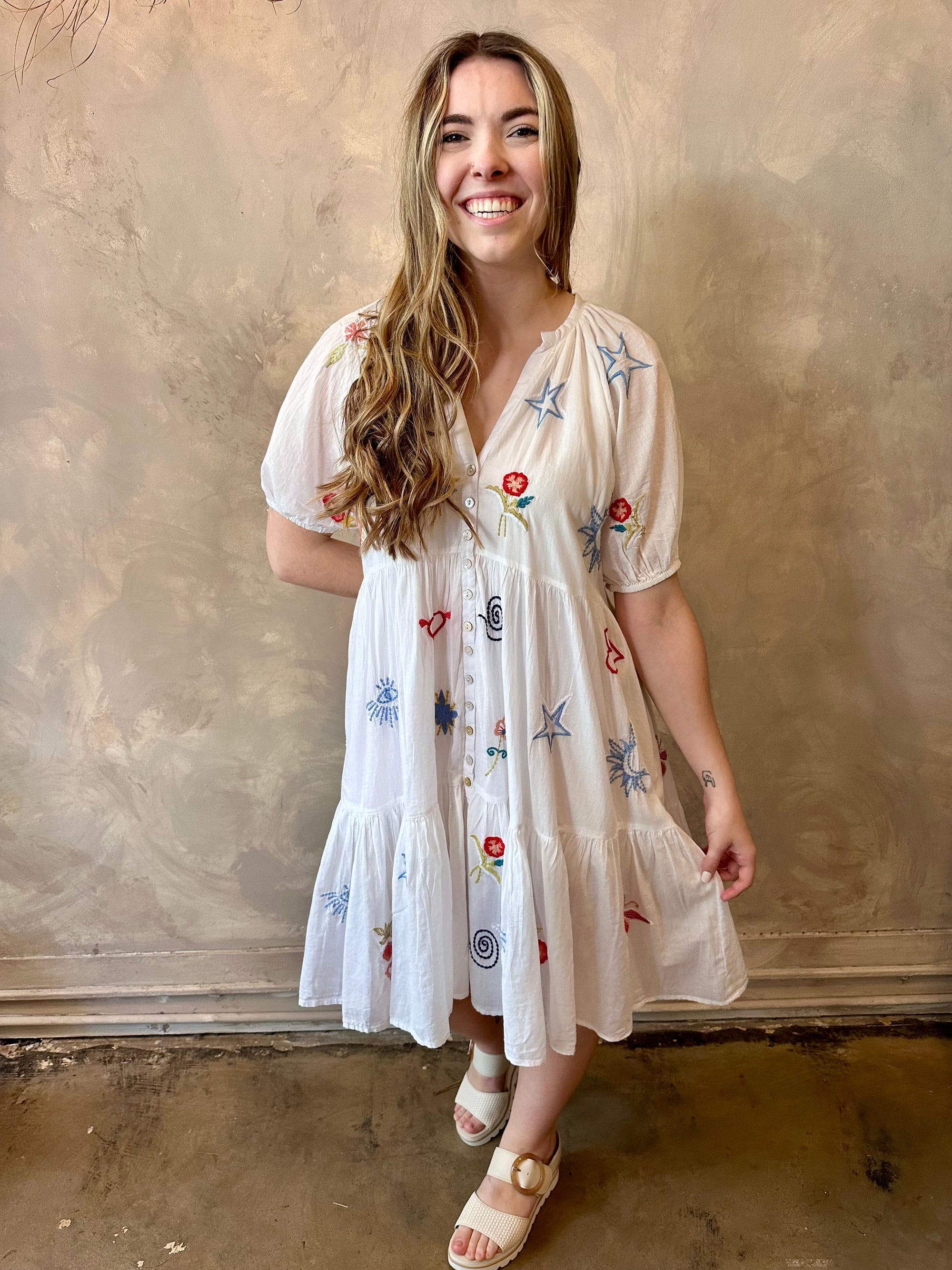 Aryn Embroidered Dress