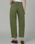 Double Pocket Barrel Jean - Moss
