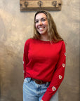 Heart on my Sleeve Sweater - Red