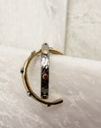 Silver Hoops With Gold Nailheads