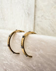 Gold Hoops With Silver Nailhead