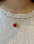 TCP Red Puff Heart Charm