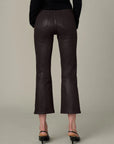 Callie Bootcut Crop - Coated Chocolate
