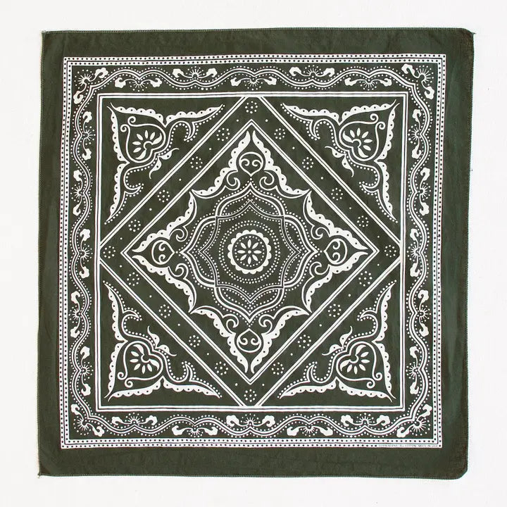 Western Bandana - Olive
