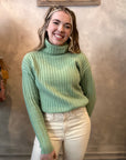 Claudia Turtleneck Sweater - Sage