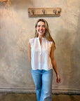 Mila Top - White Eyelet