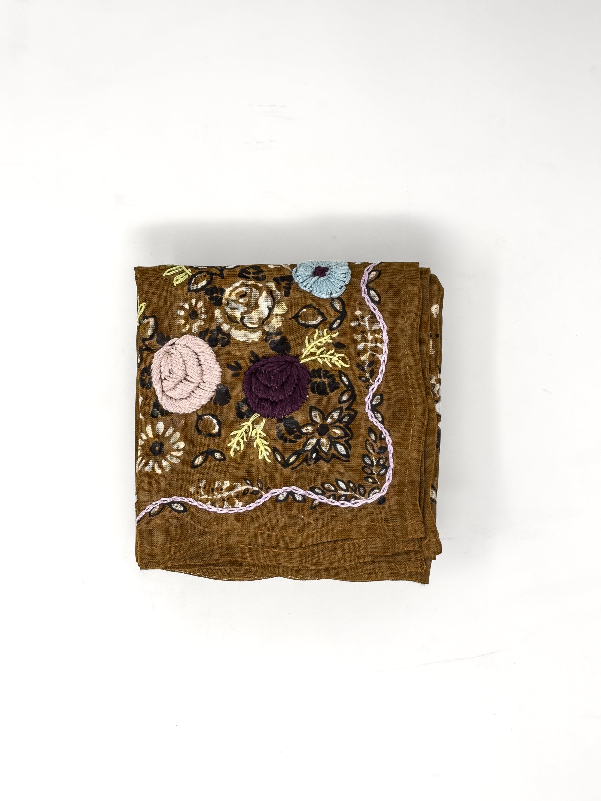 Embroidered Bandana - Hide