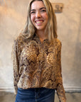 Florence Blouse - Khaki Paisley