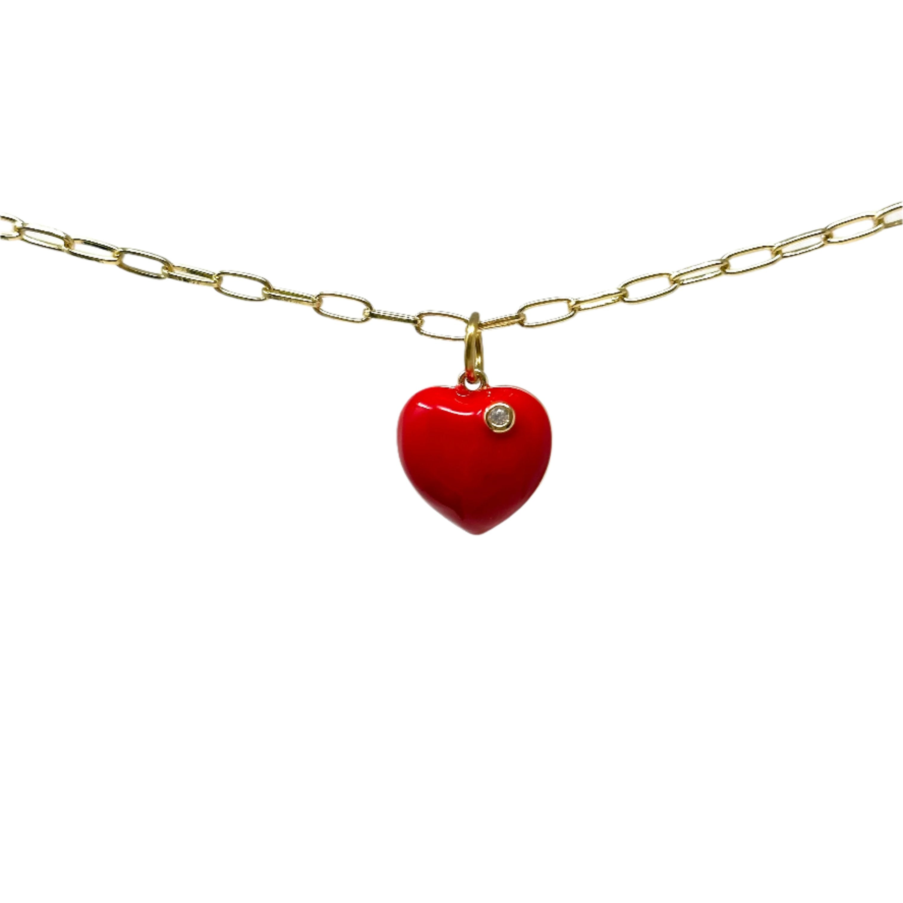 TCP Red Puff Heart Charm Terra Cotta Savannah