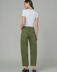 Double Pocket Barrel Jean - Moss