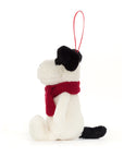 Bashful Xmas Puppy Ornament