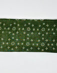 Print & Beaded Bandana - Forrest Green