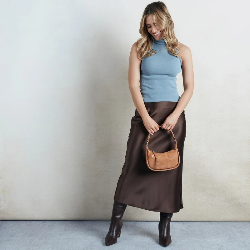 Mia Crescent Small Hobo - Whiskey